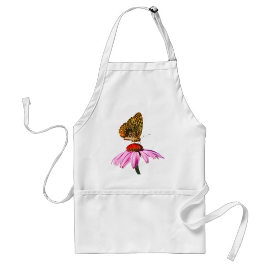 Schmetterling auf Lila Ebene Schürze (Vorne)
