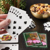 Schmetterling auf Lila Ebene Spielkarten (In Situ)