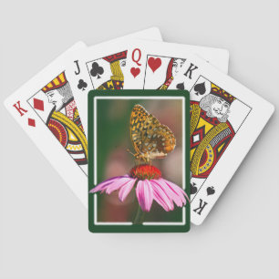 Schmetterling auf Lila Ebene Spielkarten