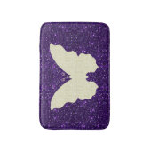 Schmetterling auf Lila Glitzer Bath Mat Badematte (Vorderseite Vertikal)