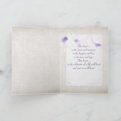 Schmetterling auf Lilac Blume Beileid Karte (Innenseite)