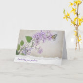 Schmetterling auf Lilacs Dankeschön-Karte Karte (Gelbe Blume)