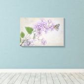 Schmetterling auf Lilatblüte Leinwanddruck (Insitu (Holzboden))