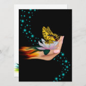 Schmetterling auf Lotus Bloom (Vorne/Hinten)