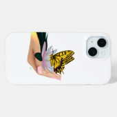 Schmetterling auf Lotus Bloom Case-Mate iPhone Hülle (Rückseite (Horizontal))