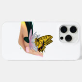 Schmetterling auf Lotus Bloom Case-Mate iPhone Hülle (Rückseite (Horizontal))