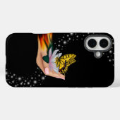Schmetterling auf Lotus Bloom Case-Mate iPhone Hülle (Rückseite (Horizontal))