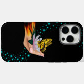 Schmetterling auf Lotus Bloom Case-Mate iPhone Hülle (Rückseite (Horizontal))