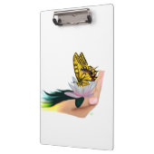 Schmetterling auf Lotus Bloom Klemmbrett (Links)