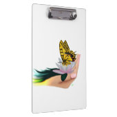 Schmetterling auf Lotus Bloom Klemmbrett (Rechts)