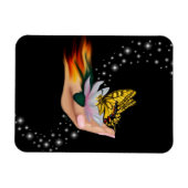 Schmetterling auf Lotus Bloom Magnet (Horizontal)