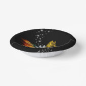 Schmetterling auf Lotus Bloom mit Sternen Pappteller (Gewinkelt)