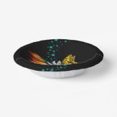 Schmetterling auf Lotus Bloom mit Sternen Pappteller (Gewinkelt)