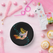 Schmetterling auf Lotus Bloom mit Sternen Pappteller (Party)