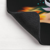 Schmetterling auf Lotus Bloom Mousepad (Ecke)