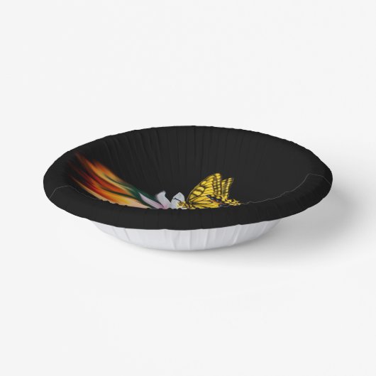 Schmetterling auf Lotus Bloom Pappteller (Gewinkelt)