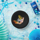 Schmetterling auf Lotus Bloom Pappteller (Party)