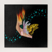 Schmetterling auf Lotus Bloom Puzzle (Horizontal)
