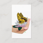 Schmetterling auf Lotus Bloom Visitenkarte (Rückseite)