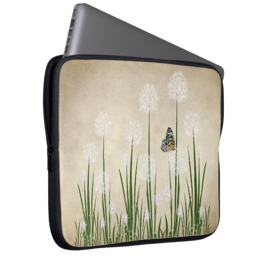 Schmetterling auf Lüster Laptopschutzhülle (Vorne Rechts)