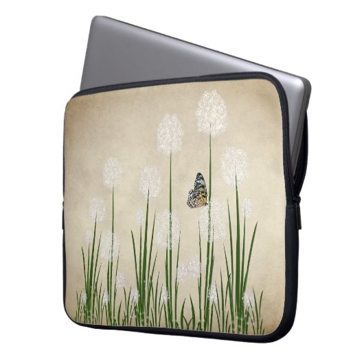 Schmetterling auf Lüster Laptopschutzhülle (Vorderseite Links)