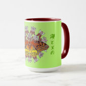 Schmetterling auf Milchweed 15 oz Tasse (VorderseiteRechts)