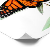 Schmetterling auf Milchweed, mit Verse (John 8:32) Poster (Ecke)