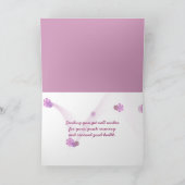 Schmetterling auf Orchidee, um gesund zu werden Karte (Innenseite)