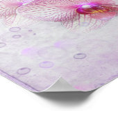 Schmetterling auf Orchideenblüten Poster (Ecke)