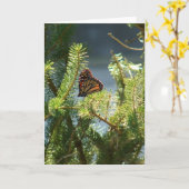 Schmetterling auf Pine Tree Karte (Gelbe Blume)