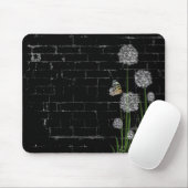 Schmetterling auf Puff Wildblume Mousepad (Mit Mouse)