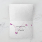 Schmetterling auf rosa Gladiolen für Beileid Karte (Innenseite)