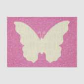 Schmetterling auf rosa Glitzer Seidenpapier (Vorderseite)