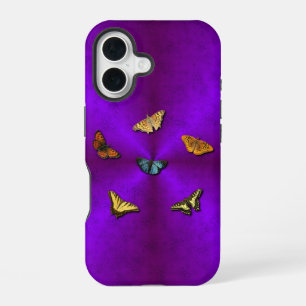 Schmetterling auf rosa lila Regenbogen iPhone 16 Hülle