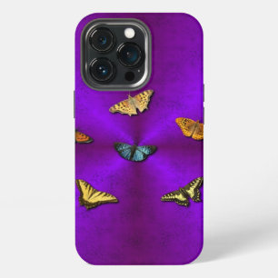 Schmetterling auf rosa-lila Regenbogen iPhone 13 Pro Hülle