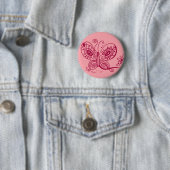Schmetterling auf rosa Taste Button (Beispiel)