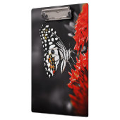 Schmetterling auf roten Blume Klemmbrett (Links)