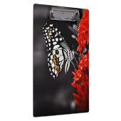 Schmetterling auf roten Blume Klemmbrett (Rechts)