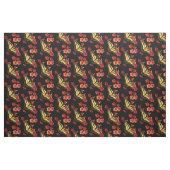 Schmetterling auf roten Blume Stoff (Fat Quarter (45,7 x 55,9 cm))