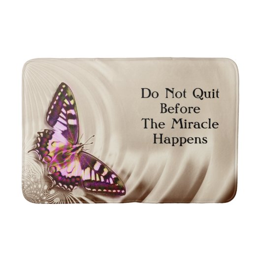 Schmetterling auf satin Hintergrund Badematte (Vorderseite)