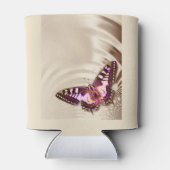 Schmetterling auf satin Hintergrund Dosenkühler (Rückseite)
