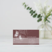 Schmetterling auf schokoladenbraunem elegantem visitenkarte (Stehend Vorderseite)