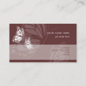 Schmetterling auf schokoladenbraunem elegantem visitenkarte (Rückseite)