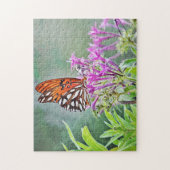 Schmetterling auf schönen Blume Puzzle (Vertikal)