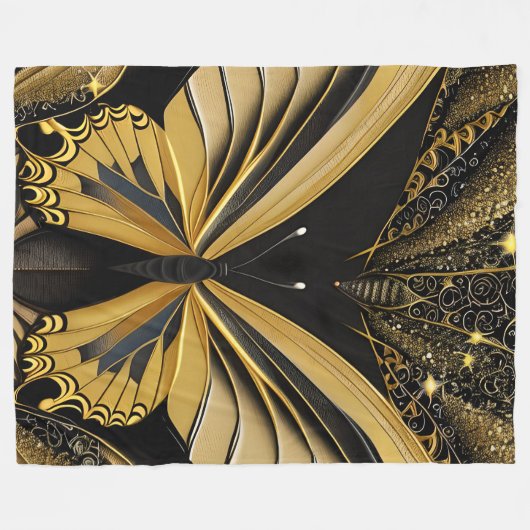 Schmetterling auf schwarz fleecedecke (Vorderseite (Horizontal))