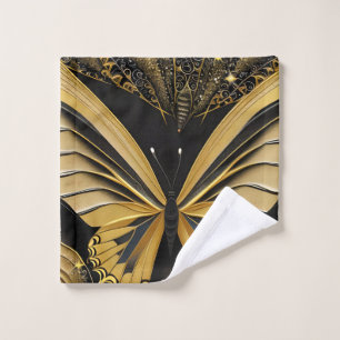 Schmetterling auf schwarz waschlappen