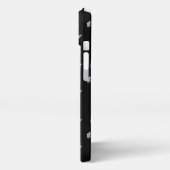 Schmetterling auf schwarzem Hintergrund iPhone Hülle (Linke Seite)