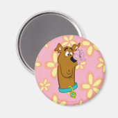 Schmetterling auf Scooby-Doos Nase Magnet (Vorderseite/Rückseite)