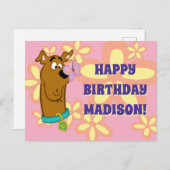 Schmetterling auf Scooby-Doos Nase Postkarte (Vorne/Hinten)