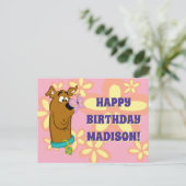 Schmetterling auf Scooby-Doos Nase Postkarte (Stehend Vorderseite)